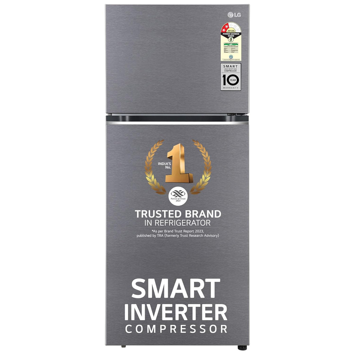 LG 398 L 2 Star Frost-Free Smart Inverter Double Door Refrigerator (, GL-N422SDSY, Dazzle Steel, Express Freeze, Gross Volume â€“ 423 Ltr.), Free 1 Year Extended warranty