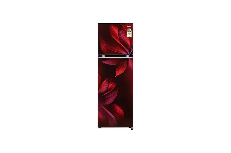 LG 246L Double Door Refrigerator with Smart Inverter Compressor, Convertible, Multi-Air Flow, Scarlet Aurora, 3 Star GL-S262SSAX