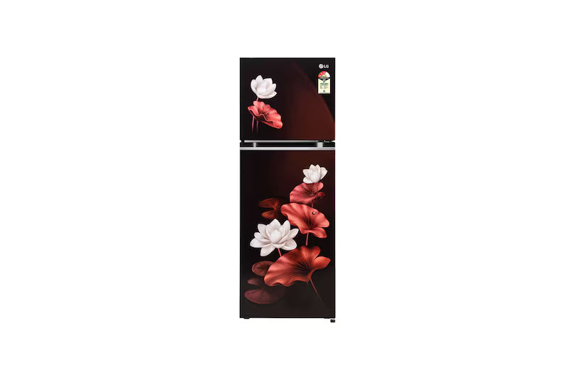 LG 246L Double Door Refrigerator with Smart Inverter Compressor, Convertible, Multi-Air Flow, Scarlet Lotus, 3 Star GL-S262SSLX