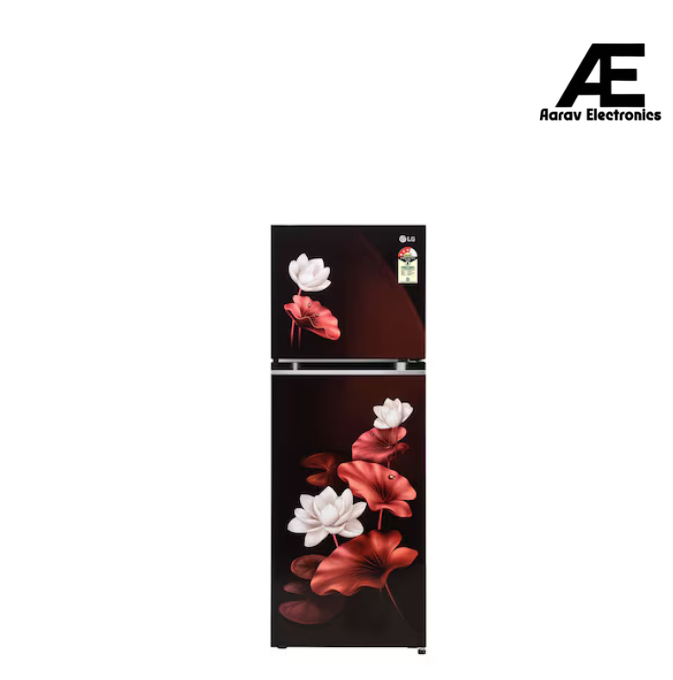 LG 246L Double Door Refrigerator with Smart Inverter Compressor, Convertible, Multi-Air Flow, Scarlet Lotus, 3 Star GL-S262SSLX