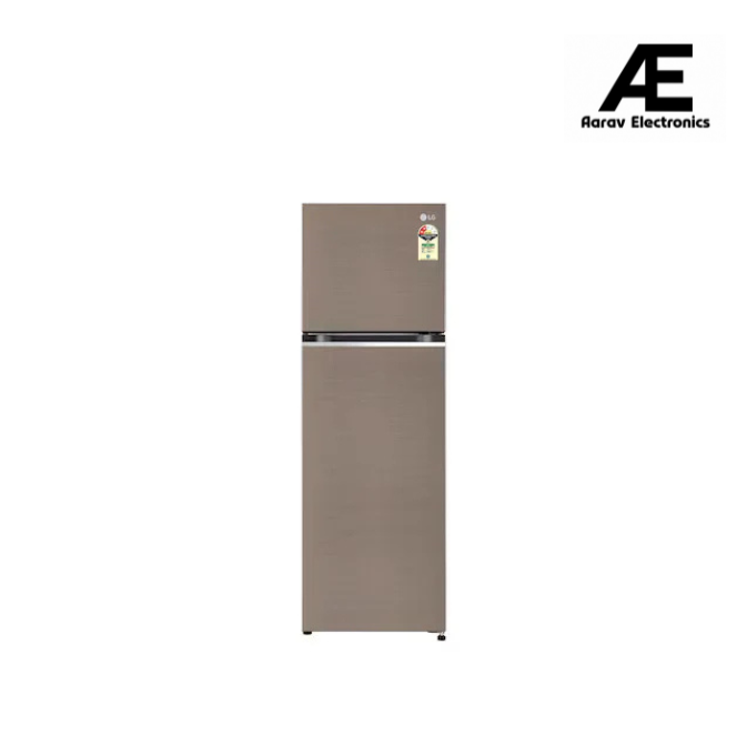 LG 272L Double Door Refrigerator, Smart Inverter Compressor. Auto Smart Connect, Fawn Steel, 2 Star GL-S312SFSY