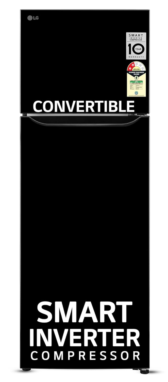 LG 288 L, 2 Star, Convertible, Smart Inverter Compressor, Frost Free Double Door Refrigerator (GL-S322SESY, Enony Sheen, Express Freeze, Auto Smart Connect &amp; Multi Air Flow)