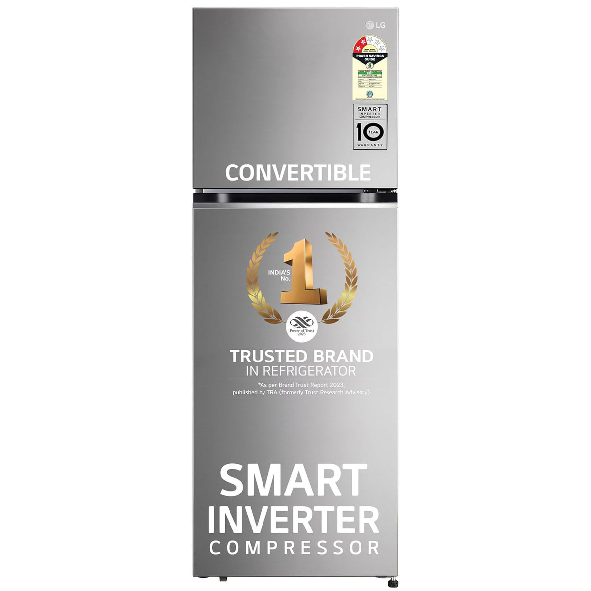 LG 343 L 2 Star Frost-Free Smart Inverter Double Door Refrigerator Appliance (GL-S382SPZY, Shiny Steel, Convertible &amp; Multi Air Flow Cooling, Gross Volume- 360 L)