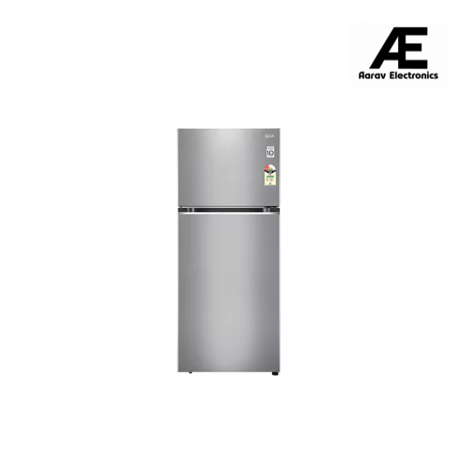 LG 380L Double Door Refrigerator, Convertible, Smart Diagnosis™, Shiny Steel Finish, 2-Star(GL-S412SPZY)