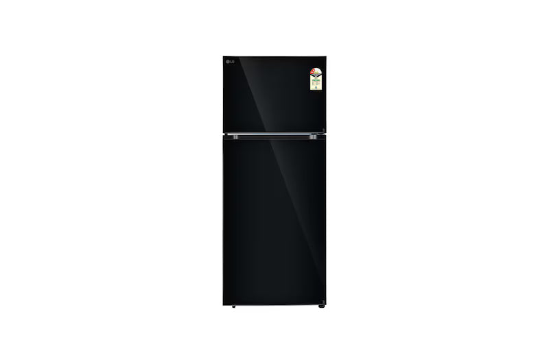 LG 398L Double Door Refrigerator, Convertible, Smart Diagnosis™, Black Mirror Finish, 2 Star GL-S422SBMY