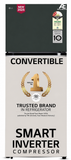 G 398 L, 2 Star, Convertible, Smart Inverter Compressor, Frost Free Double Door Refrigerator (GL-S422SETY, Emerald Tango, Express Freeze, Objet Collection, Auto Smart Connect)