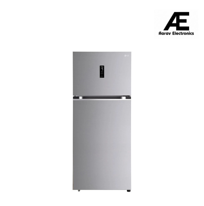 LG 380 L 3 Star Frost-Free Smart Inverter Wi-Fi Double Door Refrigerator Appliance (GL-T412VPZX, Shiny Steel, Convertible &amp; Door Cooling+, Gross Volume- 408 L)