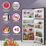 LG 398L Double Door Refrigerator, Convertible, Wi-Fi, Door Cooling™, Ebony Sheen Finish, 3 Star GL-T422VESX