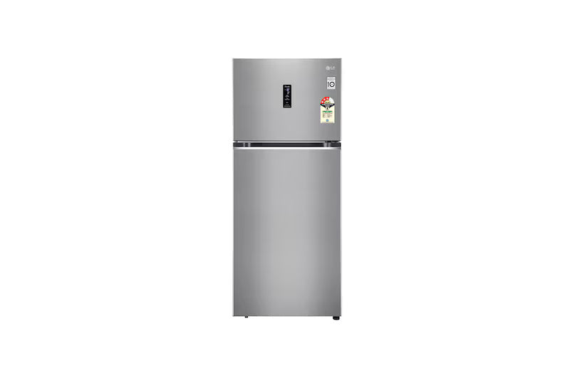 LG 398L Double Door Refrigerator, Convertible, Wi-Fi, Door Cooling™, Shiny Steel Finish, 3 Star GL-T422VPZX