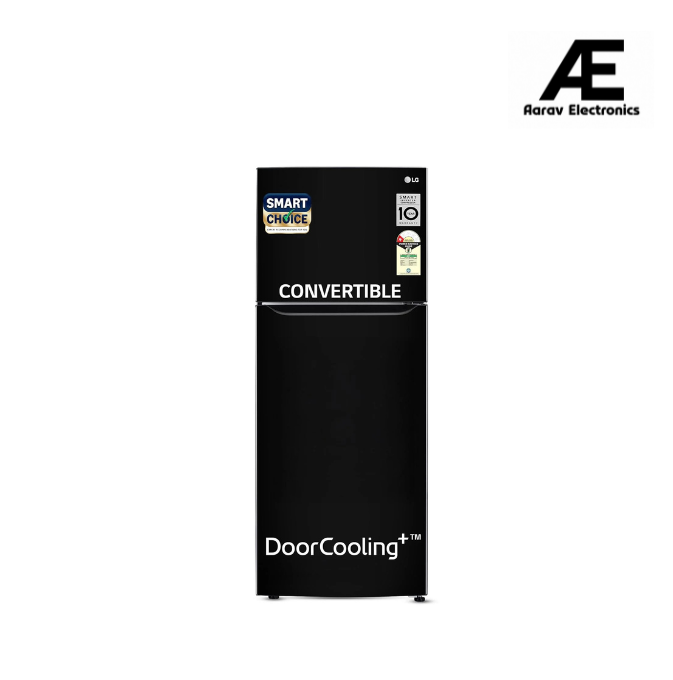 LG Smart Choice, 446 L, 1 Star, Convertible, Door Cooling+, Smart Inverter Compressor, Frost Free Double Door Refrigerator (GL-T502CESR, Ebony Sheen, Express Freeze &amp; Multi Air Flow)