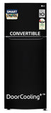 LG Smart Choice, 446 L, 1 Star, Convertible, Door Cooling+, Smart Inverter Compressor, Frost Free Double Door Refrigerator (GL-T502CESR, Ebony Sheen, Express Freeze &amp; Multi Air Flow)