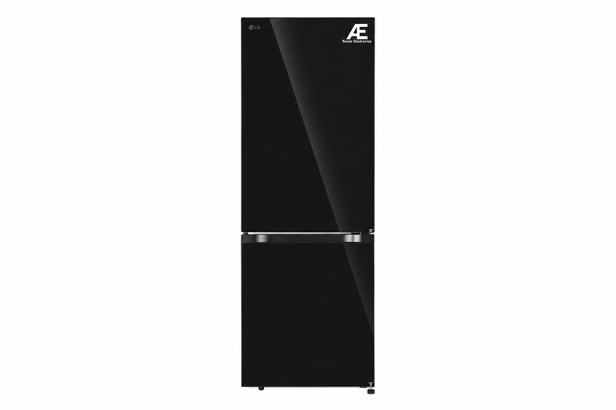LG GLB3426BEBM 340L Bottom Freezer Refrigerator, Wi-Fi Convertible, Door Cooling+, Black Mirror
