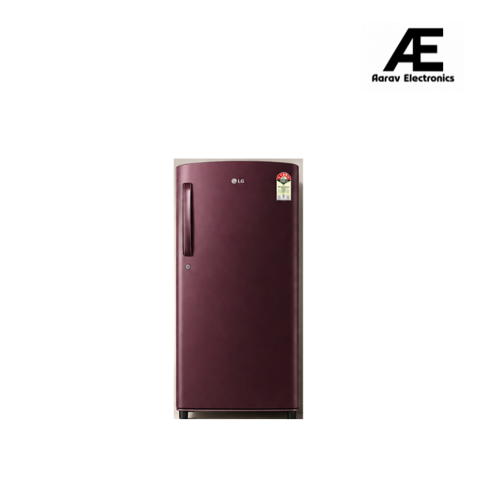LG GLD1936YARG 185L 3 Star Direct Cool Single Door Refrigerator | Smart Inverter Compressor | Fast Ice Making | Wine Glory