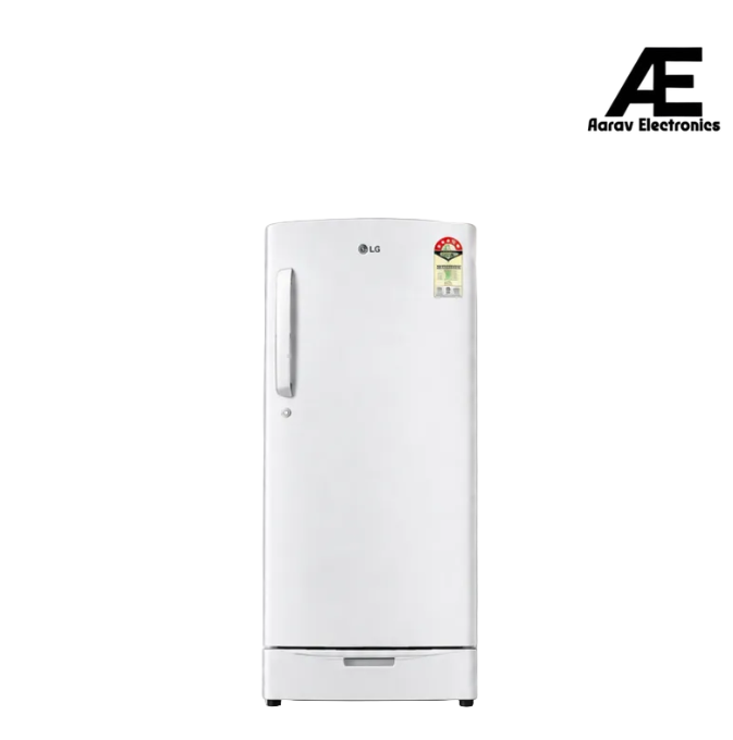LG GLD2136ZHWG 201L 3 Star Direct Cool Single Door Refrigerator | Smart Inverter Compressor | Base Stand Drawer | White Glory