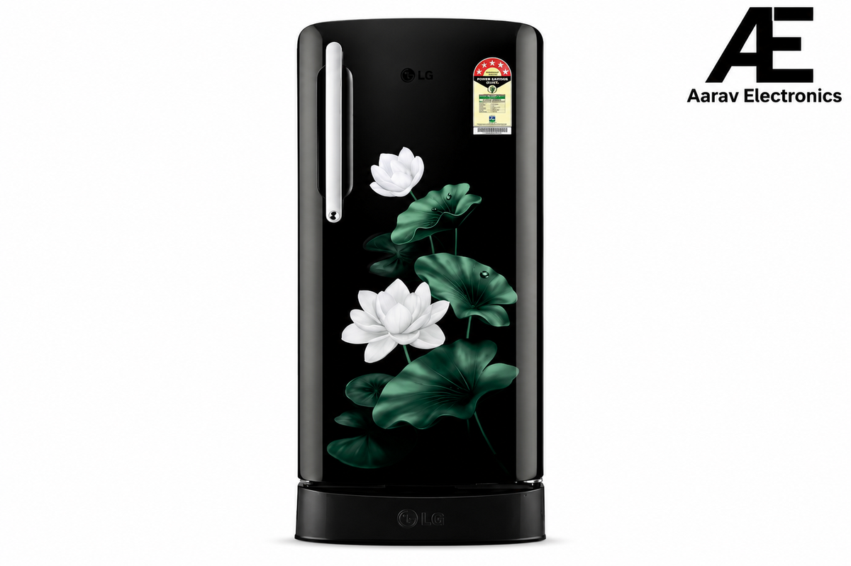 LG 201 L Single Door Refrigerator, Base Stand Drawer, Smart Inverter Compressor, Emerald Lotus, 5 Star,(GLD2156ZHEL)