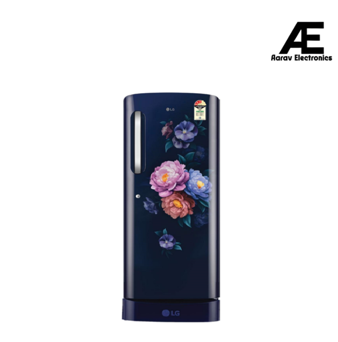 LG GLD2336ZARS 224L 3 Star Direct Cool Single Door Refrigerator with Smart Inverter Compressor, Fast Ice Making & Toughened Glass Shelves (Wine Spring)