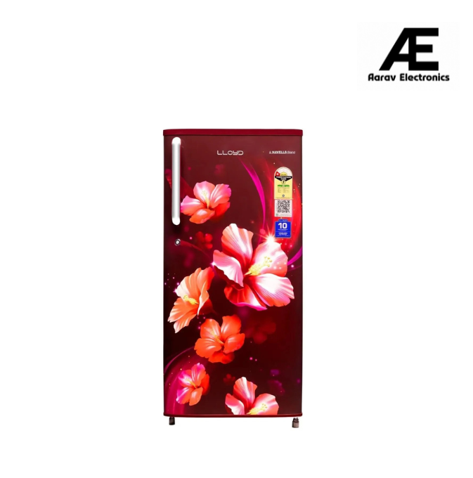 Lloyd Havells 188 L 1 Star Direct-Cool Single Door Refrigerator (2025 Model, GLDC201GIWT2JC,Floret WINE)