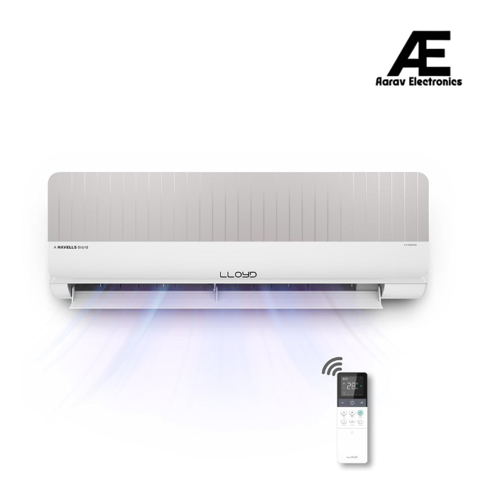 Lloyd Stylus 1.0 Ton 3 Star Wi-Fi Inverter Split AC (6 in 1 Convertible, Changeable AC Panel, 100% Copper, Anti-Viral + PM 2.5 Filter, White/Grey Facia, GLS12V3FOGSY, FREE INSTALLATION*)