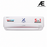 Lloyd 1.5 Ton 5 Star Hot &amp; Cold Inverter Split AC (5 in 1 Convertible, 100% Copper, Anti-Viral + PM 2.5 Filter, 2023 Model, White with Red Deco Strip, GLS18H5FWRHC)