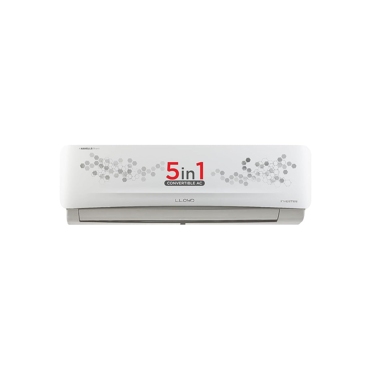 Lloyd 1.5 Ton 3 Star Inverter Split AC Without Kit (5 in 1 Convertible, Copper, Anti-Viral + PM 2.5 Filter, with Filter Indication, Installation Check, GLS18I3FWSAD, White)