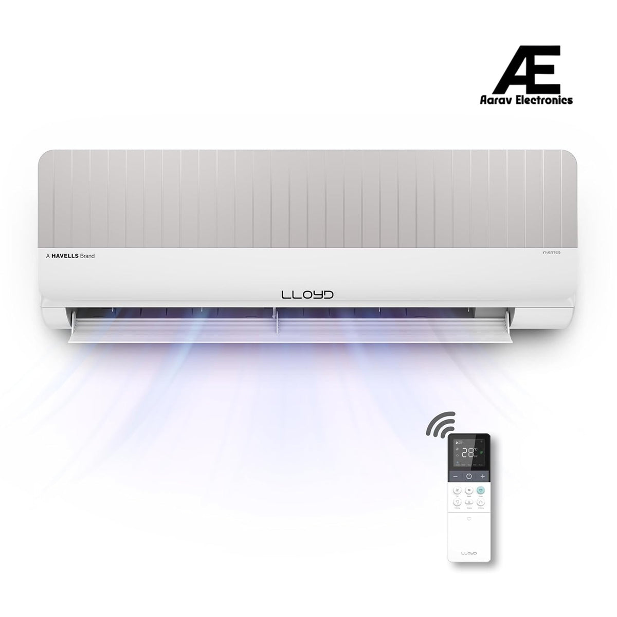 Lloyd Stylus 1.5 Ton 3 Star Wi-Fi Inverter Split AC (6 in 1 Convertible, Changeable AC Panel, 100% Copper, Anti-Viral + PM 2.5 Filter, White/Grey Facia, GLS18V3KOGSY)