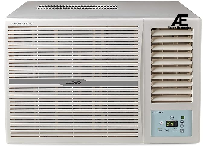 Lloyd 1.0 Ton 2 Star Fixed Speed Window AC (Copper, White with Silver Deco Strip, GLW12C2YWSEW)