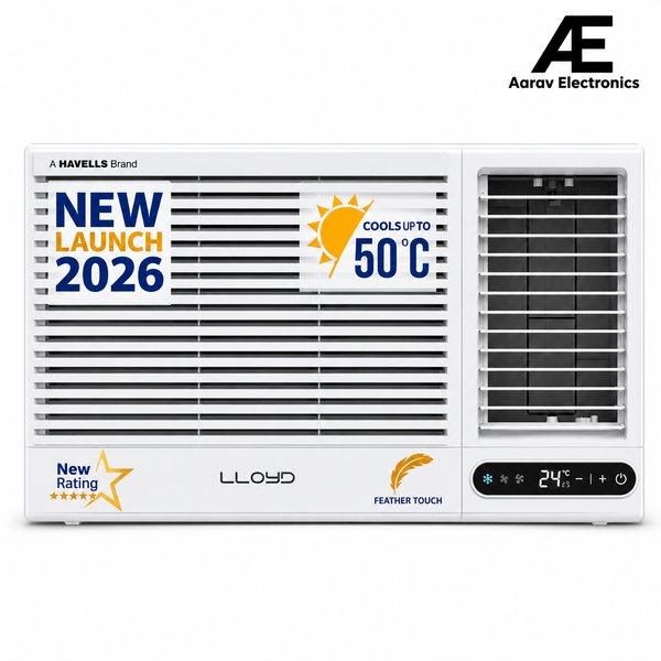 Lloyd 1.5 Ton 3 Star Window AC (GLW18D3LGSPR),Turbo Cool, Copper Coil, R32, Feather Touch Control