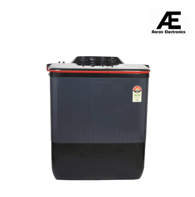 Lloyd 7.5 Kg 5 Star Elante Series Semi-Automatic Top Load Washing Machine (GLWMS75ARGEL, Black & Red, Active Soak)