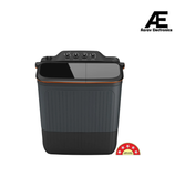 Lloyd 7.50 kg GLWMS75AVGEL elante 5 Star Semi Automatic Top Loading Washing Machine (Black & Orange)