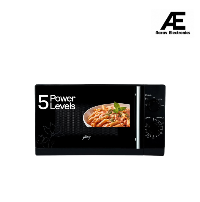 Godrej 20 L Multi Distribution System for Even and Faster Cooking, Solo Microwave Oven With 5 Power Levels (GMX 20SA2, Black)