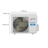 Godrej 1 Ton 3 Star Inverter Split AC (Copper, 5-in-1 convertible, Nano-Coated anti-viral filter AC 1T SIC 12TTC3-WYQ, White)