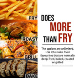 INALSA Air Fryer Digital 4.2L Gourmia Digital-1400W with Smart AirCrisp Technology|8-Preset Menu,Touch Control &amp; Digital Display|Variable Temperature&amp;Timer Control|Free Recipe book|2 Yr Warranty|Black