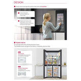 LG MoodUP™ 617 Litres 3 Star French Door Refrigerator | InstaView™ | 1.7 Lakh + Color Combinations | Built-in Bluetooth Speaker | ThinQ® (GR-A24FDMMB)
