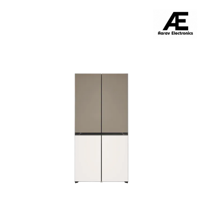 LG 614 Litres 3 Star Frost Free French Door Smart Wifi Enabled Refrigerator with Multi Air Flow (GR-B24FQGJB, Brown &amp; Beige)