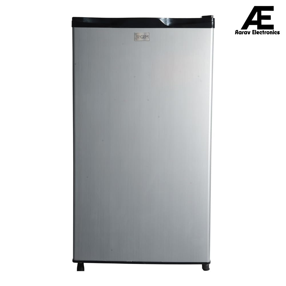 GEM 92 L 1 Star Direct Cool Single Door Mini Refrigerator (2024 Model,GRDN-120HSTP, Hairline Silver)