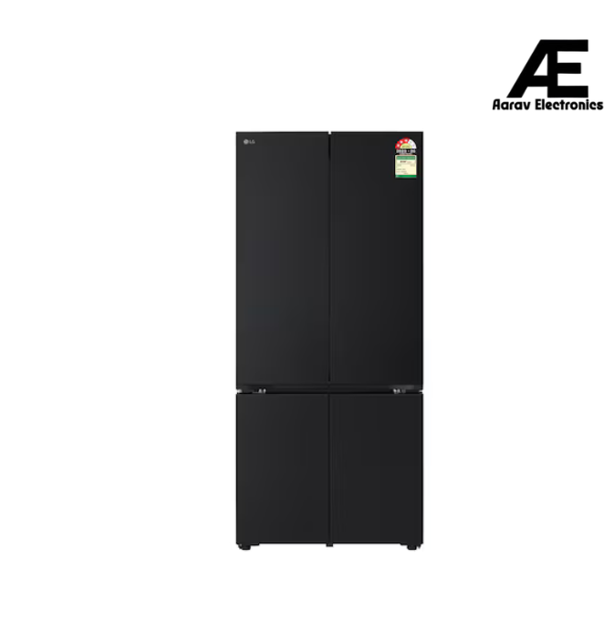LG 574L French Door Refrigerator, Wi-Fi Convertible, DoorCooling+, Black Mirror, 3 Star