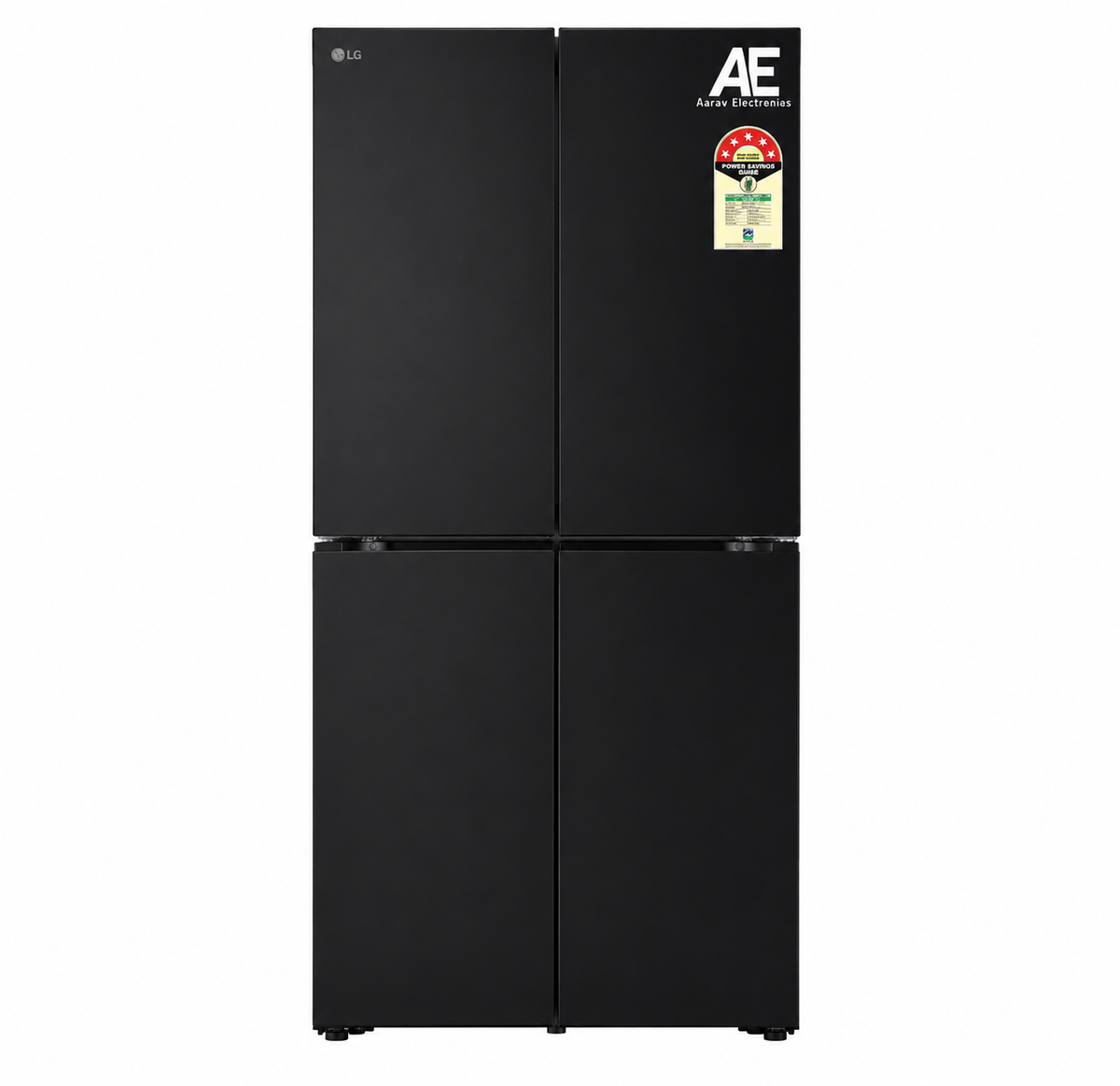 LG 574L French Door Refrigerator, Wi-Fi Convertible, DoorCooling+, Black Mirror, 3 Star