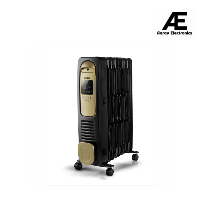Glen Electric Oil Filled Radiator Room Heater With 9 Fin 2000 Watt, Isi Certified (Ha 7013Dor9) 2 Years Warranty - Black