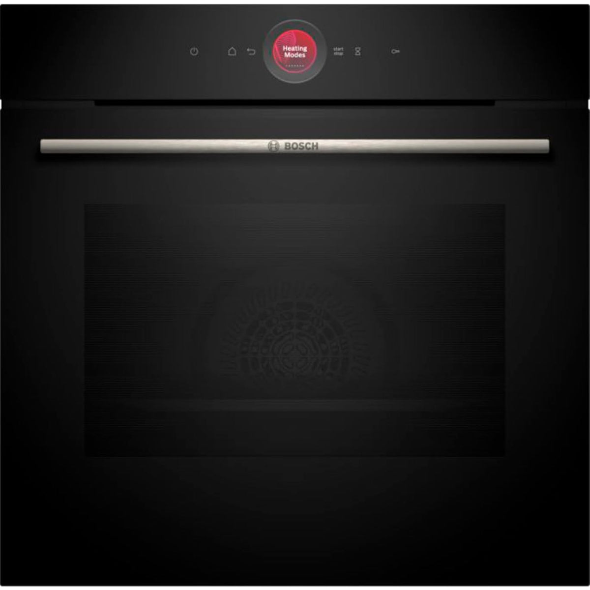 Bosch HBG7341B1, Series 8 Smart Built-in Oven, 60 x 60 cm,Black, Dirt-Repellent & Self-Cleaning, Air Fry, Bosch Assist Automatic, 3D Hot Air, Colour Touch Screen & Operating Ring