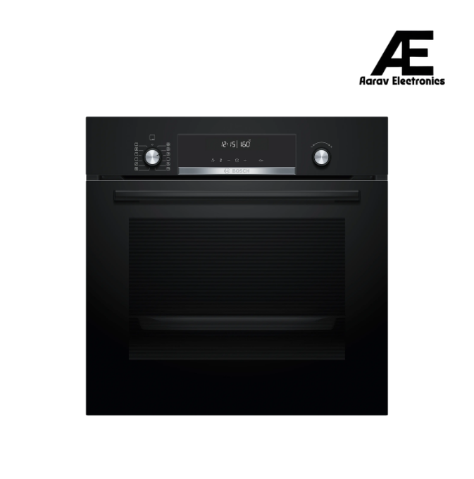 Bosch Series 6 60cm Built-In Oven | 63L Capacity | 3D Hotair | Pyrolytic Self-Cleaning | 30 Automatic Programmes | SoftClose Door - HBJ577EB0I