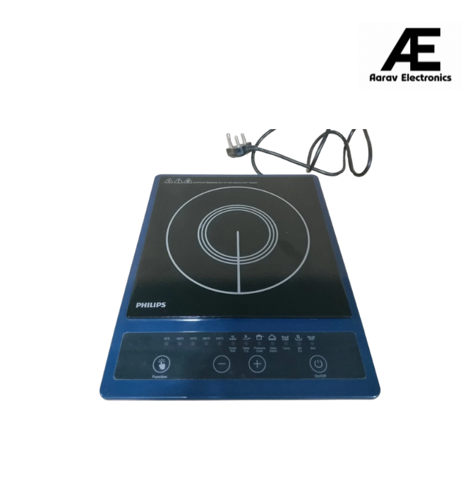 PHILIPS 1500 W Induction Cooktop Push Button (Blue, Black, HD4944)