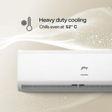Godrej 1.5 Ton 5 Star,New Star rated, 5 Years Comprehensive Warranty, AI powered, 5-In-1 Convertible Cooling Inverter Split AC (Copper, Heavy Duty Cooling at 52 °C, AC 1.5T EC HIC 18J5TG WA, White)