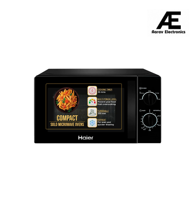 Haier 20L Solo Microwave Oven (HIL2002MWPH, Black)