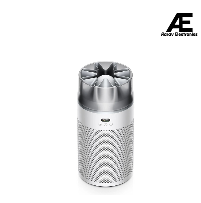 Dyson Hushjet Purifier Compact-HJ10 | Removes 99.97% of pollutants as small as PM 0.3 | Upto 5 Yr Electrostatic filter life | Max coverage upto 1076 sq.ft. | 2 Yr Warranty (White/Silver)