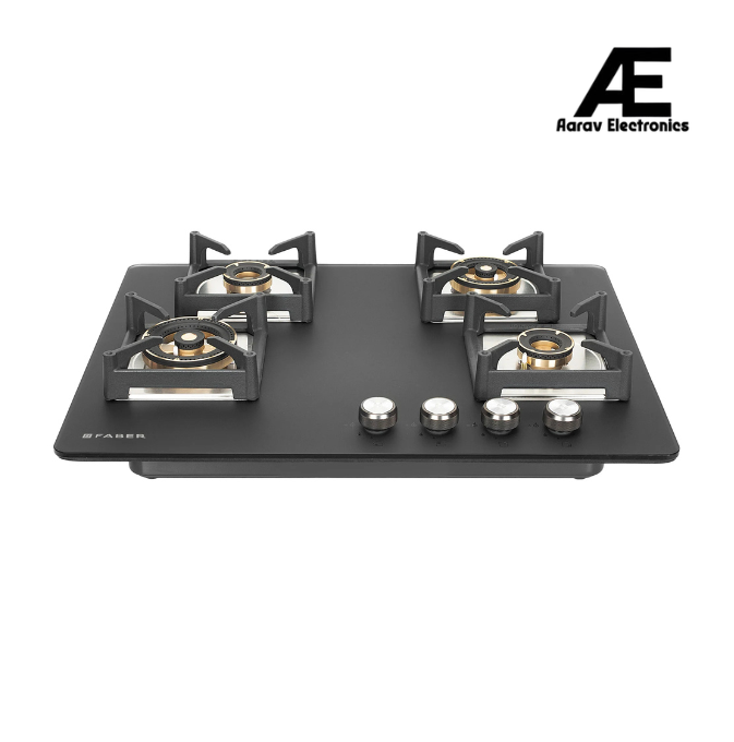 Faber 70 cm 4 Burner Built-in Gas Hob with Full Brass Burners, Auto Ignition & Flame Failure Device – HOB BELLA HT704 BR AI FFD