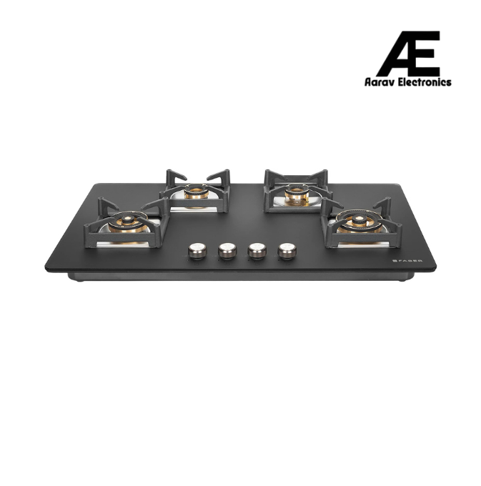 Faber 90 cm 4 Burner Built-in Gas Hob with Full Brass Burners, Auto Ignition & Flame Failure Device – HOB BELLA HT 904 BR AI FFD