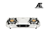 Faber 2 Burner Gas Cooktop with Brass Burners, Manual Ignition & Stainless Steel Finish – HOB COOKTOP CRYSTAL 2BB SS