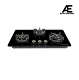 Faber 75 cm 3 Burner Built-in Gas Hob with Brass Burners, Auto Ignition & Flame Failure Device – HOB EXPERIA HT 753 ALU AI FFD