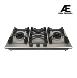 Faber 90 cm Built-in Gas Hob with 3 Brass Burners, Auto Ignition & Flame Failure Device - HOB INSPIRIA 903 BR AI FFD SS LPG