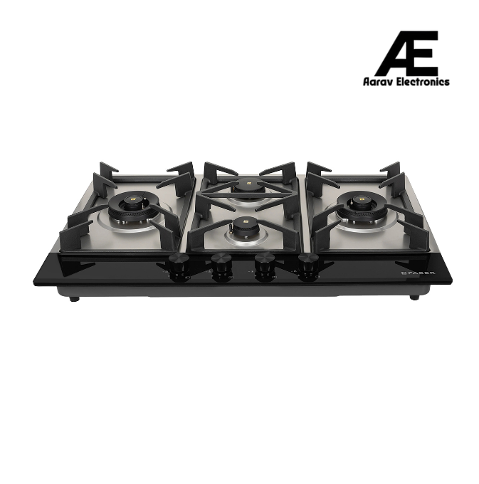 Faber 90 cm 4 Burner Built-in Gas Hob with Brass Burners, Auto Ignition & Flame Failure Device – HOB INSPIRIA 904 BR AI FFD GS LPG